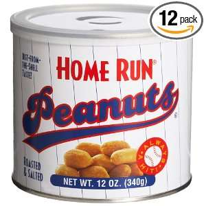 Azar Nut Company Home Run Peanuts, Roasted, Salted, 12 Ounce Cans 