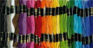 Assortment of 25 Cotton Cross Stitch Floss 25 Colors 100% Cotton 