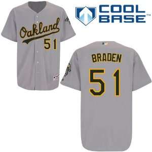  Dallas Braden Oakland Athletics Authentic Road Cool Base 