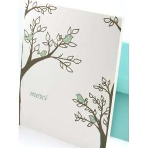 kate & birdie merci birds on branch boxed note card set