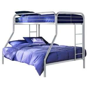  Twin over Full Bunk Bed (Silver) (78D x 61H x 56.8W 