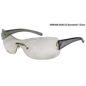  Harley Davidson Womens HD0406 Sunglasses Gunmetal/Clear 