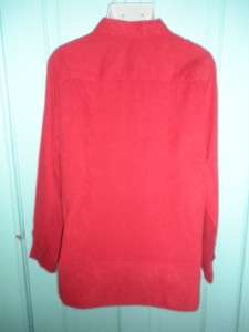 NEW Peachskin Country Red Shirt Jacket sz XL 16/18 NWT  