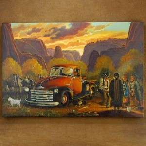 Sheep Camp in the Canyon 53 Chevy Pickup Truck Painting Limited 