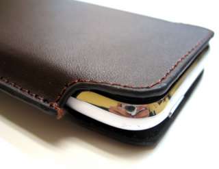 DARK BROWN Genuine Leather Sleeve Case for iPhone 3G S  