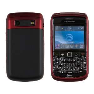  Hard 2 Tone Snap Case for BlackBerry Bold 9700   Red Cell 
