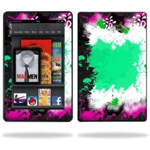  Skin Decal Cover for  Kindle Fire 7 inch Tablet Paint Splatter
