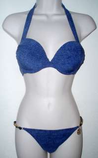 Victorias Secret Miraculous Faux Denim Bikini 34A/S  