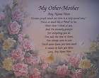 MY OTHER MOTHER PERSONALIZED POEM IDEAL BIRTHDAY, MOTHERS DAY OR 