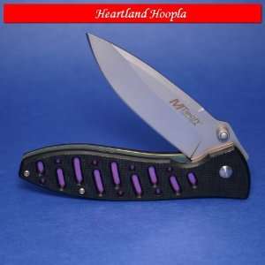  MTech Linerlock with Rainbow Frame and Fiber Handles   MT 