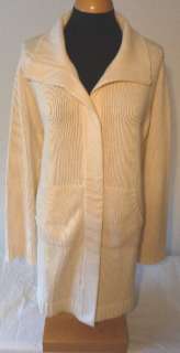 NWT EILEEN FISHER Ecru Knitted Zip Cardigan Jacket 2X  