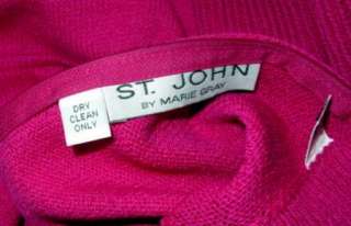 Womens ST. JOHN Fuschia KNIT Santana DRESS mock neck ~ 10  