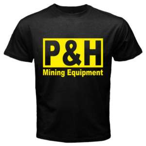New P&H Mining Equipment Black T Shirt S   5XL  