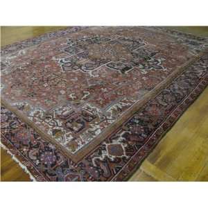   118 Red Persian Hand Knotted Wool Heriz Rug Furniture & Decor