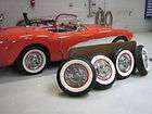 Original Bias Belt Coker Classic Wheels & Hubcaps for 1956 Corvette