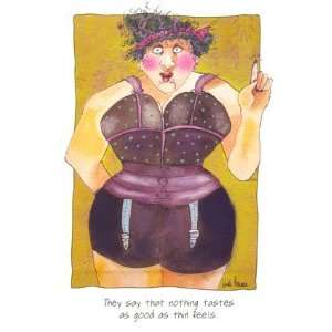    Fat Tastes Better, Note Card by Vicki Bruner, 5x7: Home & Kitchen