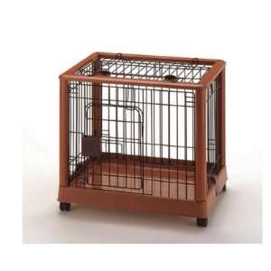 Richell R9412 X Hardwood Mobile Pet Crate Size: Small: Pet 