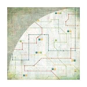 Basic Grey Wander Double Sided Paper 12X12 Lightrail; 25 Items/Order 
