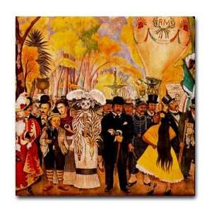  Diego Rivera Sunday at Alameda Art Art Tile Coaster by 