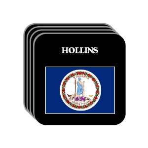 US State Flag   HOLLINS, Virginia (VA) Set of 4 Mini Mousepad Coasters