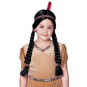  Girls Little Pow Wow Indian Wig: Toys & Games