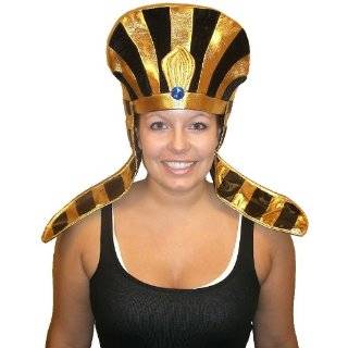    Metallic Pharaoh Egyptian King Tut Costume Headdress Toys & Games