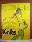 Vintage Singer How to Sew Fashion Knits Book 1972  