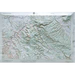  MOAB REGIONAL Raised Relief Map in the states of Colorado 
