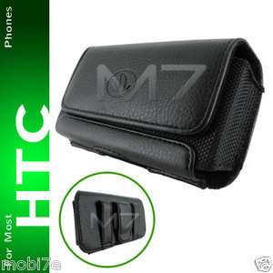   LEATHER POUCH CASE FOR MOST HTC PHONES COVER WITH BELT CLIP LOOP