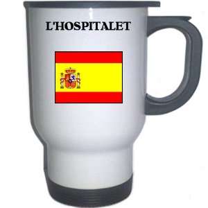  Spain (Espana)   LHOSPITALET  White Stainless Steel Mug 
