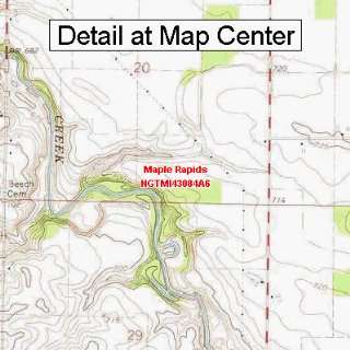  USGS Topographic Quadrangle Map   Maple Rapids, Michigan 