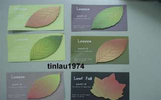 NEW 11different Creative Leaf Fall Memo Sticky Note pad  