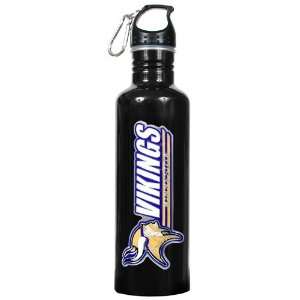 Minnesota Vikings Black Stainless Steel Water Bottle