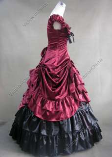 Southern Belle Civil War Satin Lolitta Ball Gown Prom Dress 270 XL 