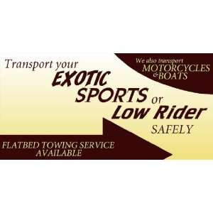  3x6 Vinyl Banner   Towing Flatbed All Vehicles Everything 