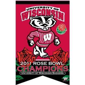  Wisconsin Bagers Cardinal 2011 Rose Bowl Champions 17 x 