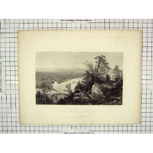  ENGRAVING VIEW CONNECTICUT VALLEY MOUNT TOM HUNT