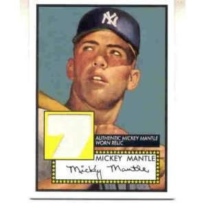  MICKEY MANTLE YANKEES 2006 TOPPS AUTHENTIC WORN RELIC CARD 