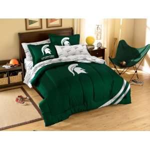 Michigan State College Full Bed in a Bag Set:  Home 