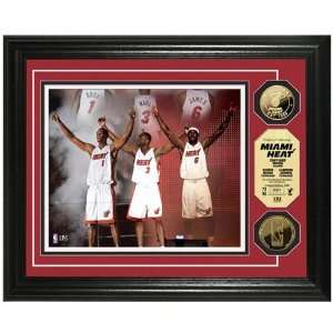  Miami Heat Big Three 24kt Gold Coin Photomint Sports 
