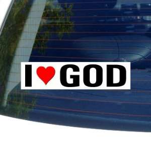  I Love Heart GOD   Window Bumper Sticker Automotive
