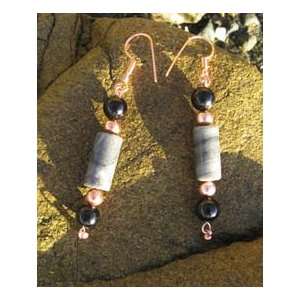  Solid Copper Handcrafted Beaded Dangle Earrings 410 