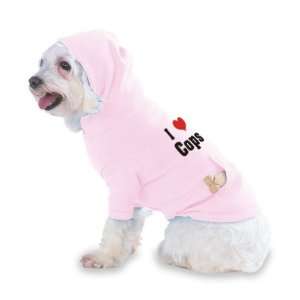  I Love/Heart Cops Hooded (Hoody) T Shirt with pocket for 