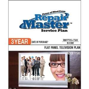  Repair Master 3 Yr Date of Purchase Flat Panel TV Plan 