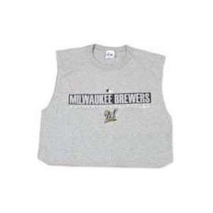  Milwaukee Brewers Sleeveless Grey T Shirt Sports 