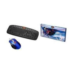  Superman Black Keyboard and Mouse Combo