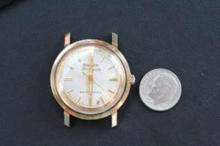 14K YG Bulova 30 Jewel Self Winding Watch Parts/Repair Vintage Antique 