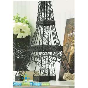  Eiffel Tower Sculpture   Black Iron, 28 Tall 
