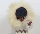 Vtg Native American Alaskan Inuit Eskimo Doll Sleeping Eyes Movable 