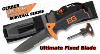   series ultimate fixed blade w sheath fire starter model 31 000751